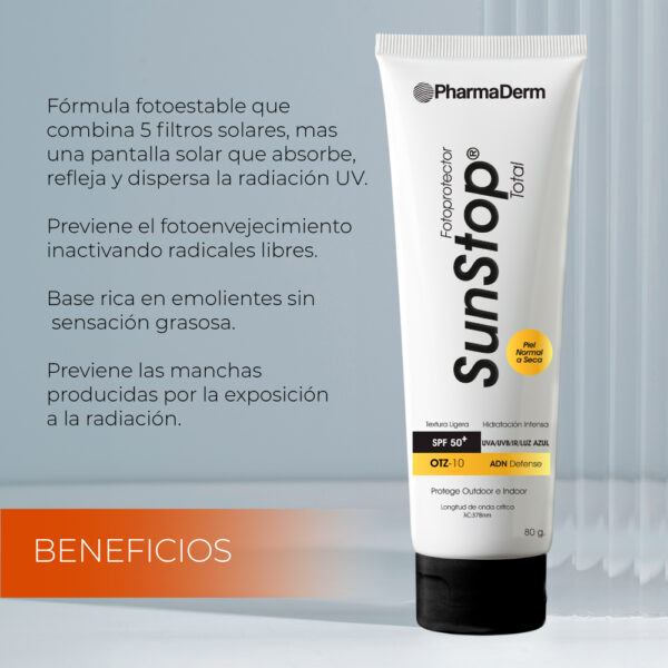 Sunstop Total Crema Spf 50+ X 80 Gr Pharmaderm - Imagen 2