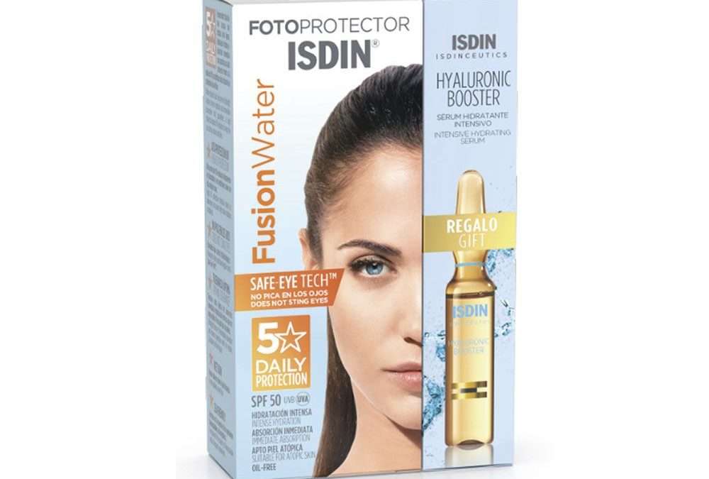 Kit Fotoprotector Fusion Water Oil Control + Hyaluronic Booster X 1 Ampolla Isdin