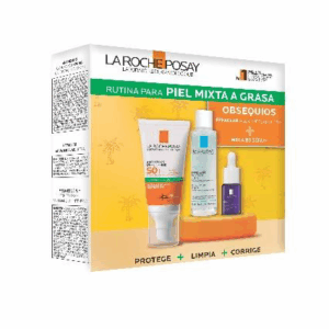 Kit Anthelios Uvmune 400 Crema-Gel Oil Control Color+ Agua Micelar x50Ml + Effaclar Gel x50Ml