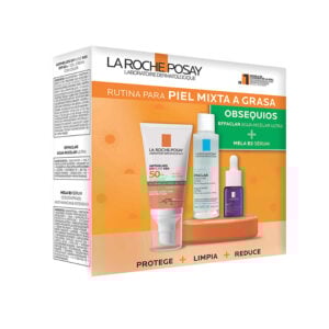Kit Anthelios Uvmune 400 Crema-Gel Oil Control + Pure Vitamin10 x10Ml + Effaclar Gel x50Ml
