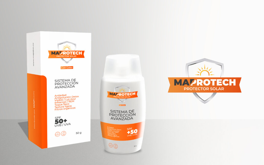 Protector Solar Maprotech Spf 50+ Con color X 50 Gr Mapskin