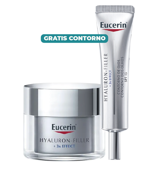 Kit  Eucerin Hyaluron Filler noche x 50ml Gratis Hyarulon filler contorno de ojos x 15 ml