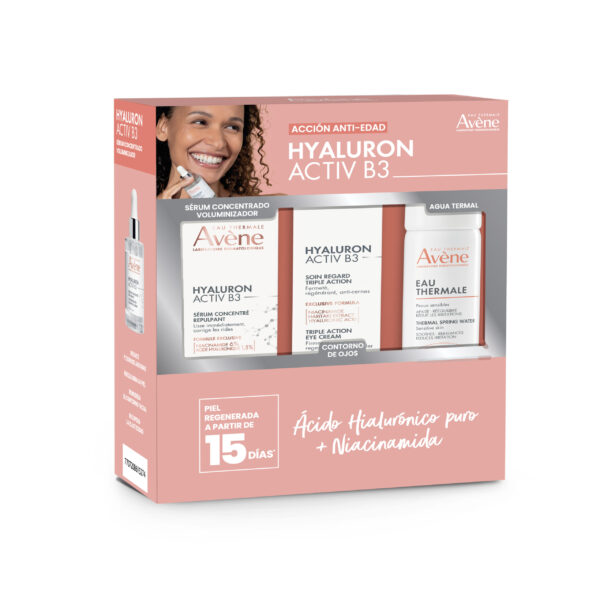 Kit Hyaluron Activ B3 Serum Concentrado X 30 ml + Activ B3 Contorno Ojos X 15 Ml+ Agua Thermal X 50 Ml Avene