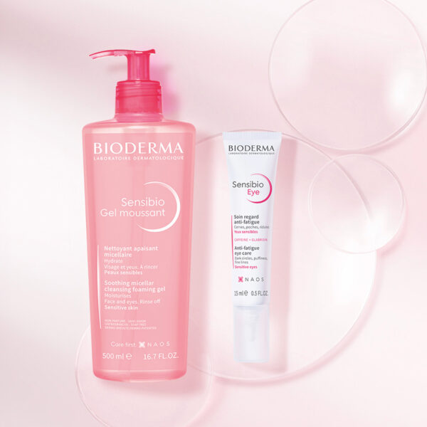 Kit Sensibio Gel Moussant X 500Ml Gratis Sensibio Contorno de Ojos Bioderma