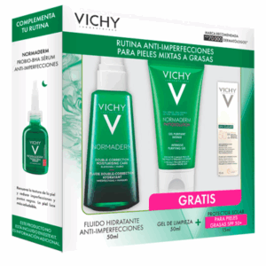 Kit Vichy Normaderm X 50 Ml Gratis Gel de Limpieza X 50 Ml + Protector Solar X 15 Ml
